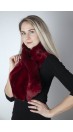 Red-Bordeaux rex fur scarf